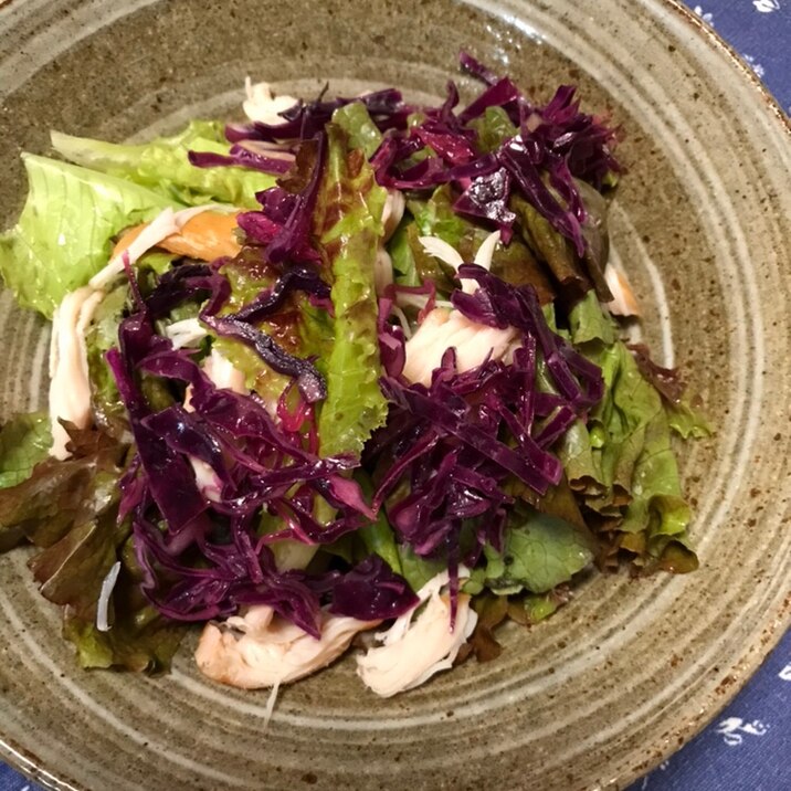 サニーレタスとささみ燻製 紫キャベツのサラダ レシピ 作り方 By ボンド子 楽天レシピ サニーレタスとささみ燻製 紫キャベツのサラダ レシピ 作り方 By ボンド子 楽天レシピ